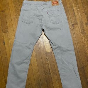 Light khaki Levi pants.